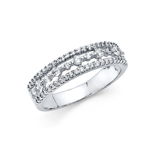 14KW CZ Anniversary Ring (RG307)