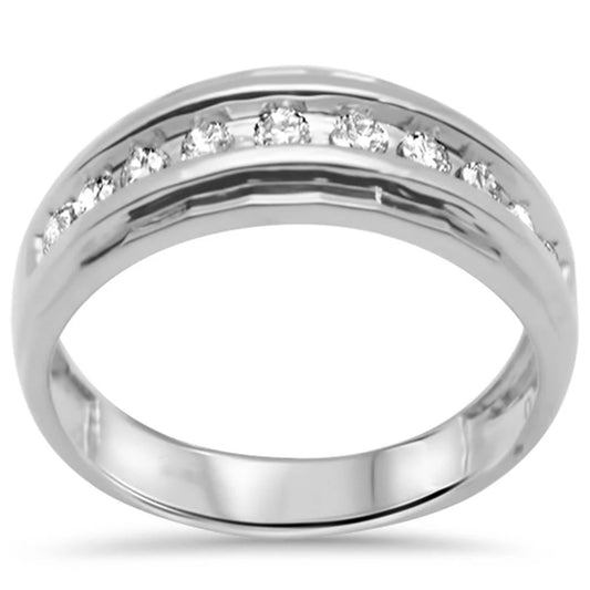 .51ct G SI 14K White Gold Diamond Men's Ring Band Size 10